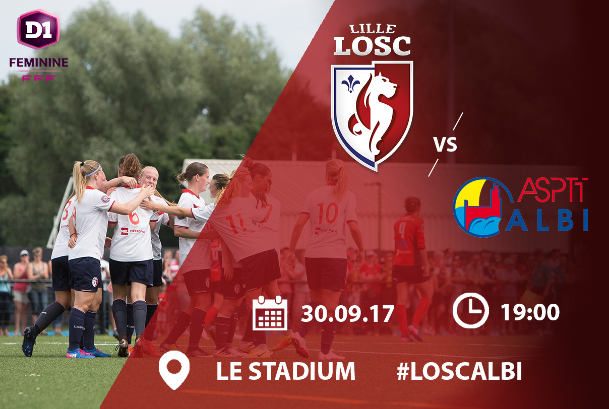 Match football féminin D1 Feminine LOSC ASPTT Albi au Stadium MEL