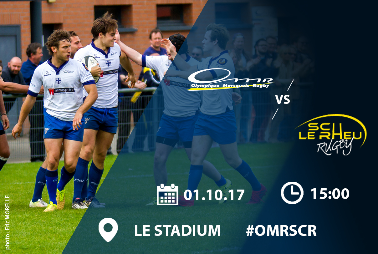 Match rugby Fédérale 2 Olympique Marcquois Rugby SC Le Rheu au Stadium MEL