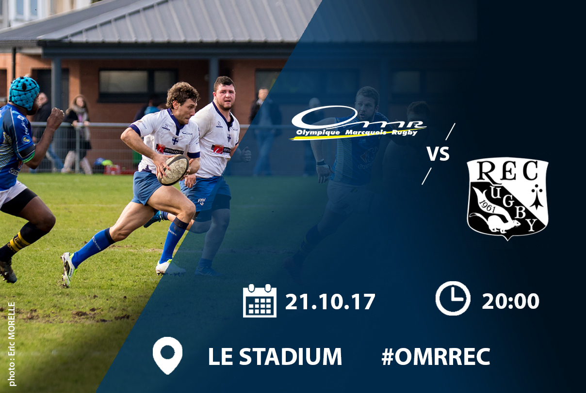 Match rugby Fédérale 2 Olympique Marcquois Rugby Rennes Etudiants Club au Stadium MEL