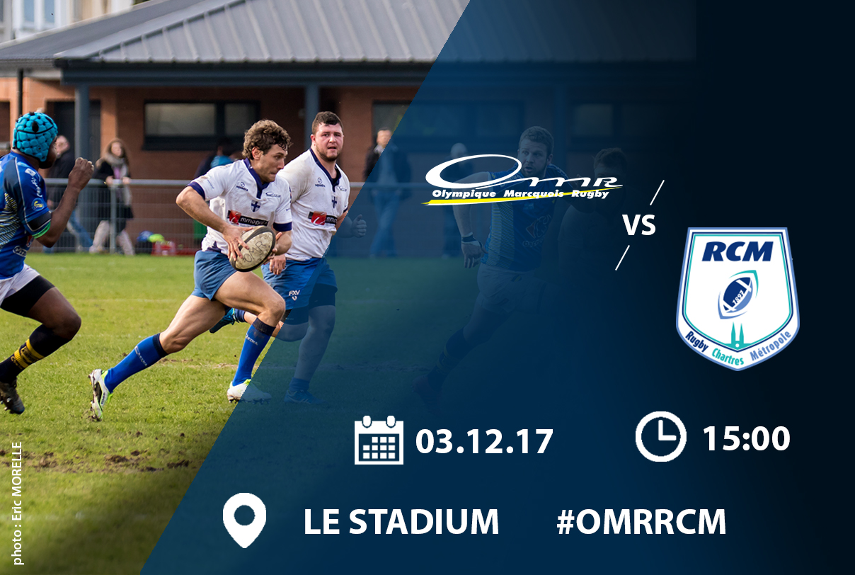Match rugby Fédérale 2 Olympique Marcquois Rugby Chartres RCMau Stadium MEL