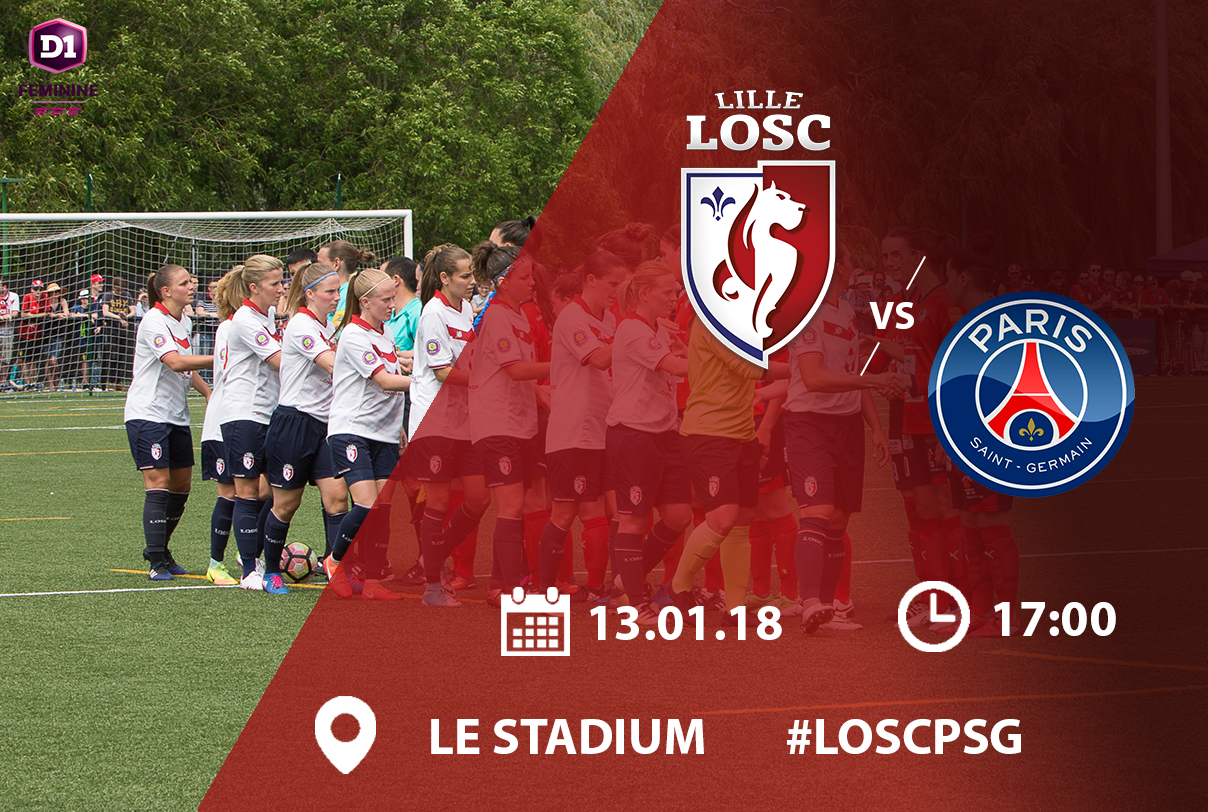 Match football D1 Féminine LOSC Paris Saint Germain Stadium MEL